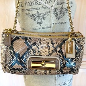 Coach Rare Embossed Python Leather Small Bag NWT